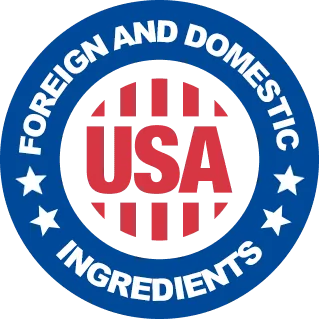 Made in the USA with foreign and domestic ingredients mark